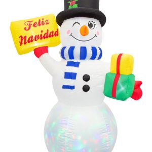 IMAR Inflable decorativo forma de muñeco de nieve