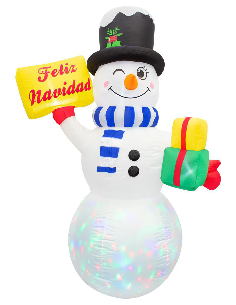 IMAR Inflable decorativo forma de muñeco de nieve