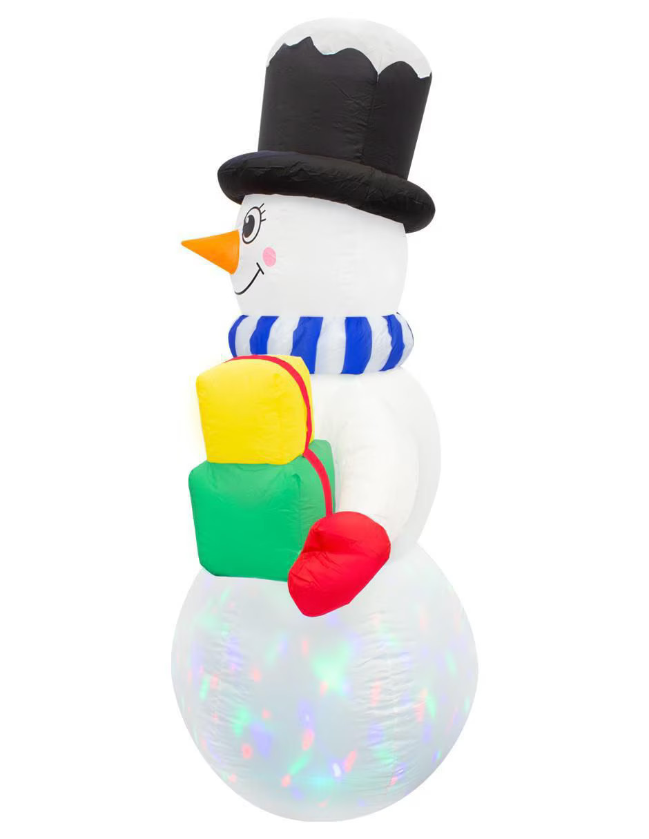 IMAR Inflable decorativo forma de muñeco de nieve - Imagen 3