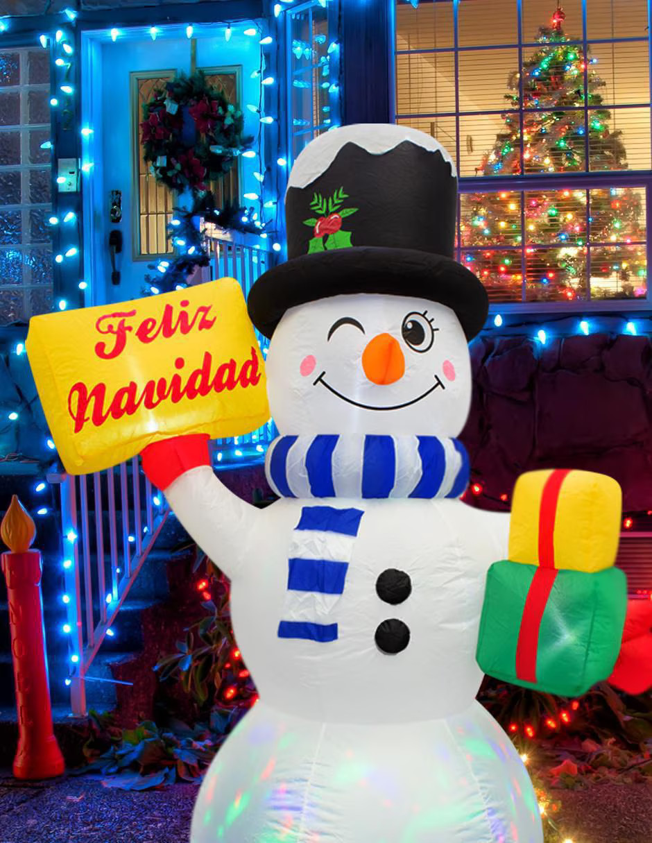 IMAR Inflable decorativo forma de muñeco de nieve - Imagen 6