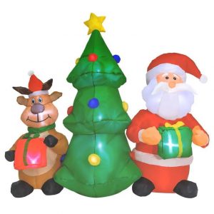 HOUZER Inflable decorativo forma de santa claus