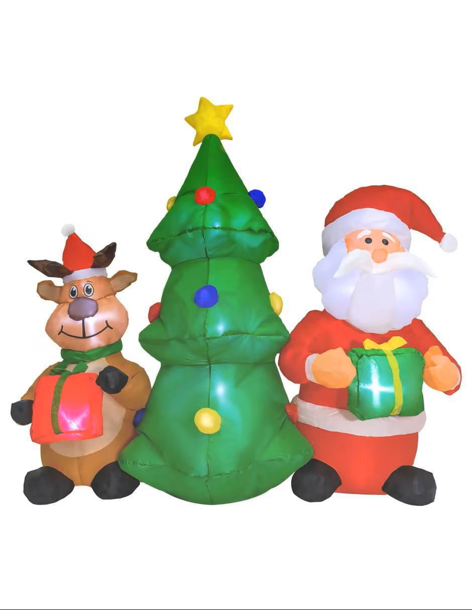 HOUZER Inflable decorativo forma de santa claus