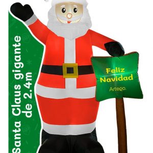 ARTEGO Inflable decorativo forma de santa claus