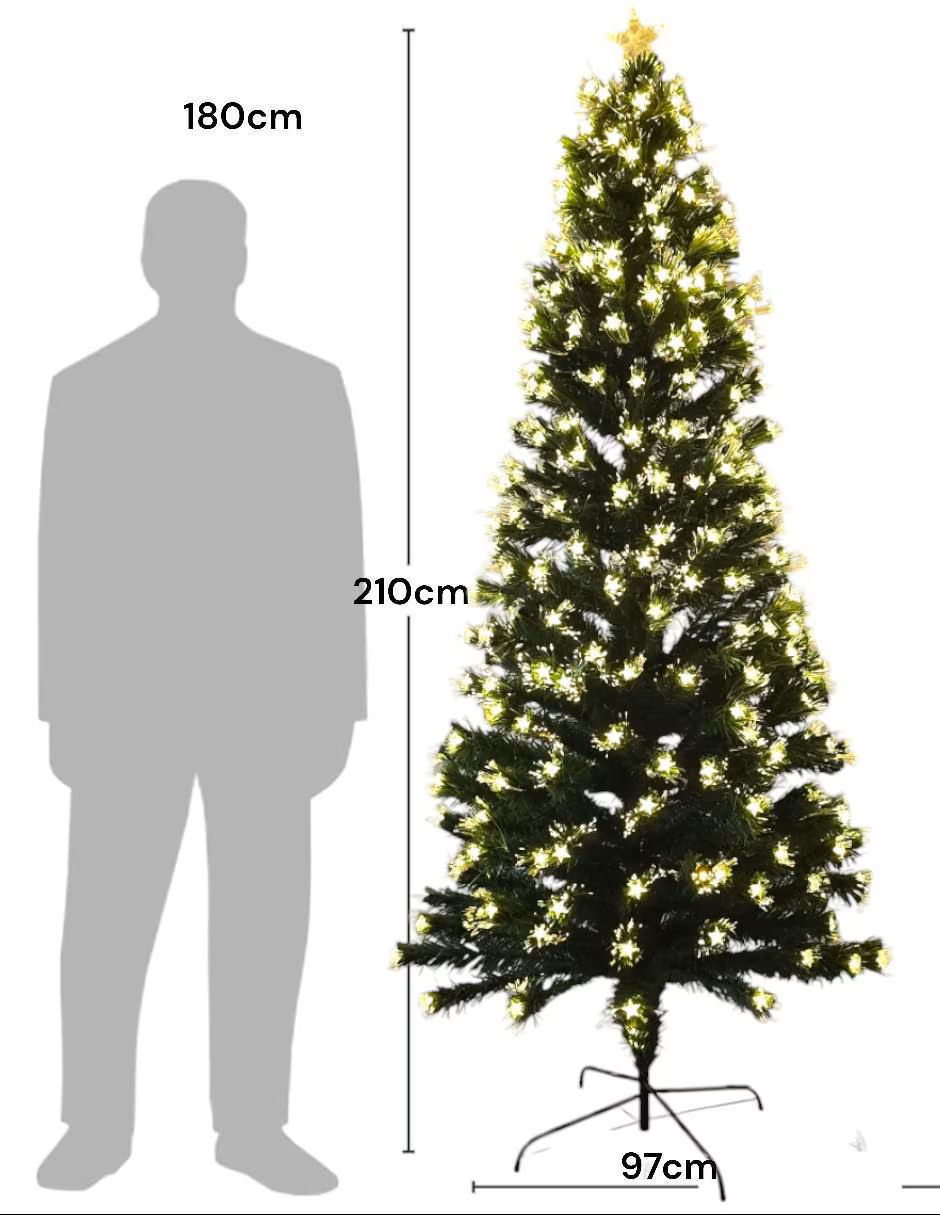 LIGHT AND SPACE Árbol de navidad Ultrabrillante de plástico con 240 luces - Imagen 2