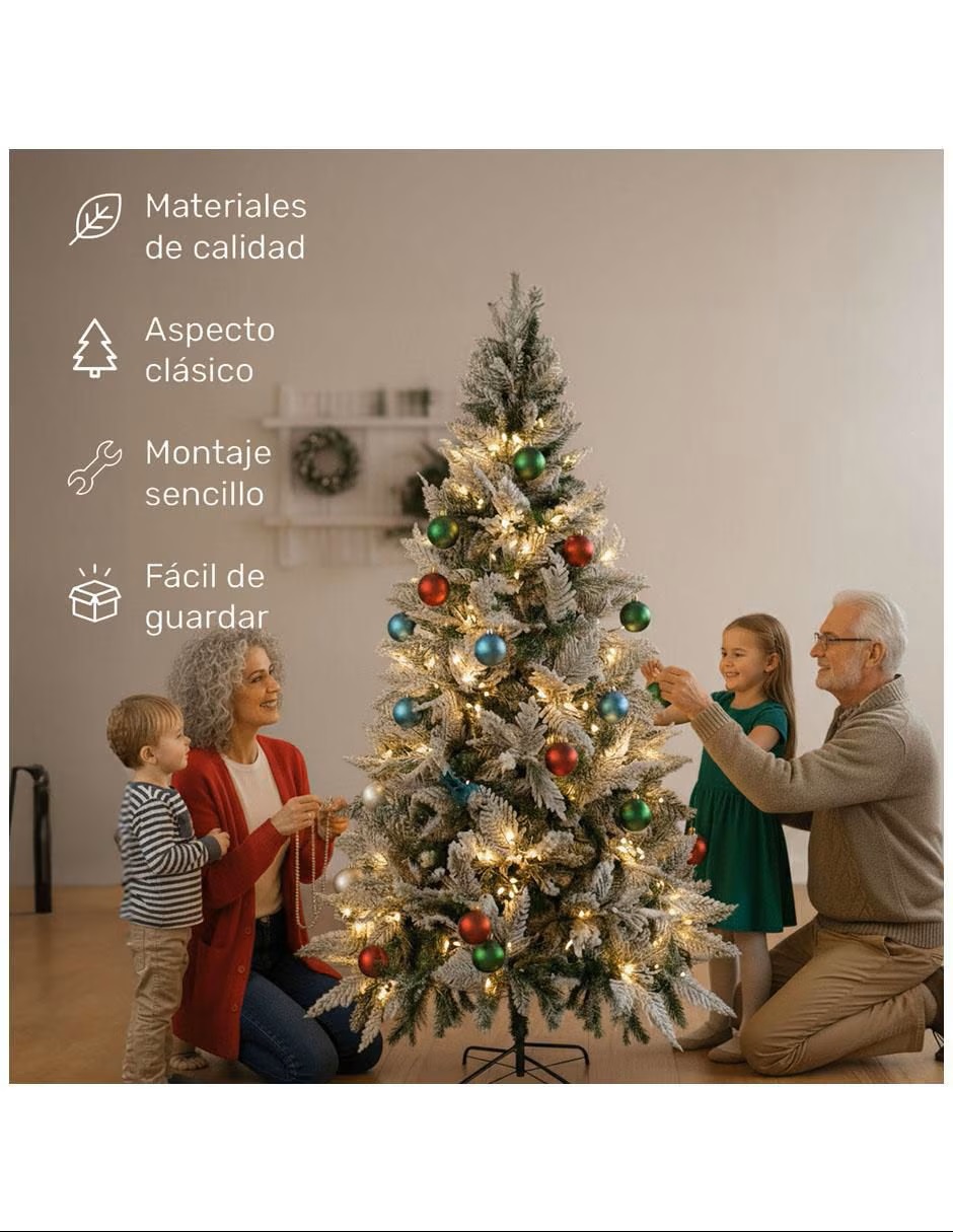 JARDIMEX Árbol de navidad de aluminio - Imagen 4