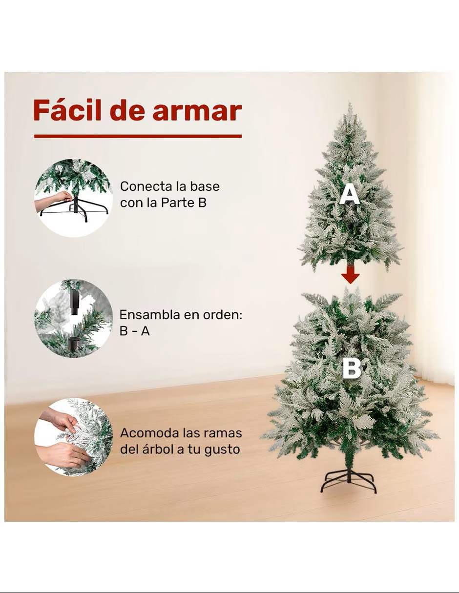 JARDIMEX Árbol de navidad de aluminio - Imagen 5