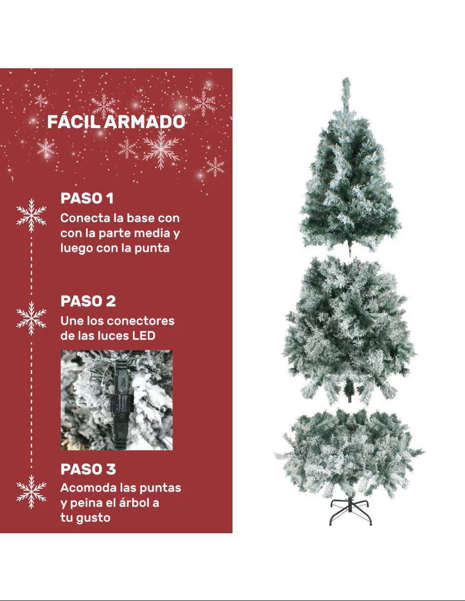 JARDIMEX Árbol de navidad con 132 luces - Imagen 6