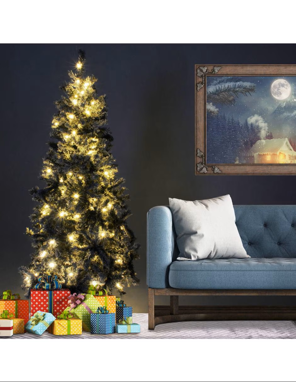 JARDIMEX Árbol de navidad con 132 luces - Imagen 3