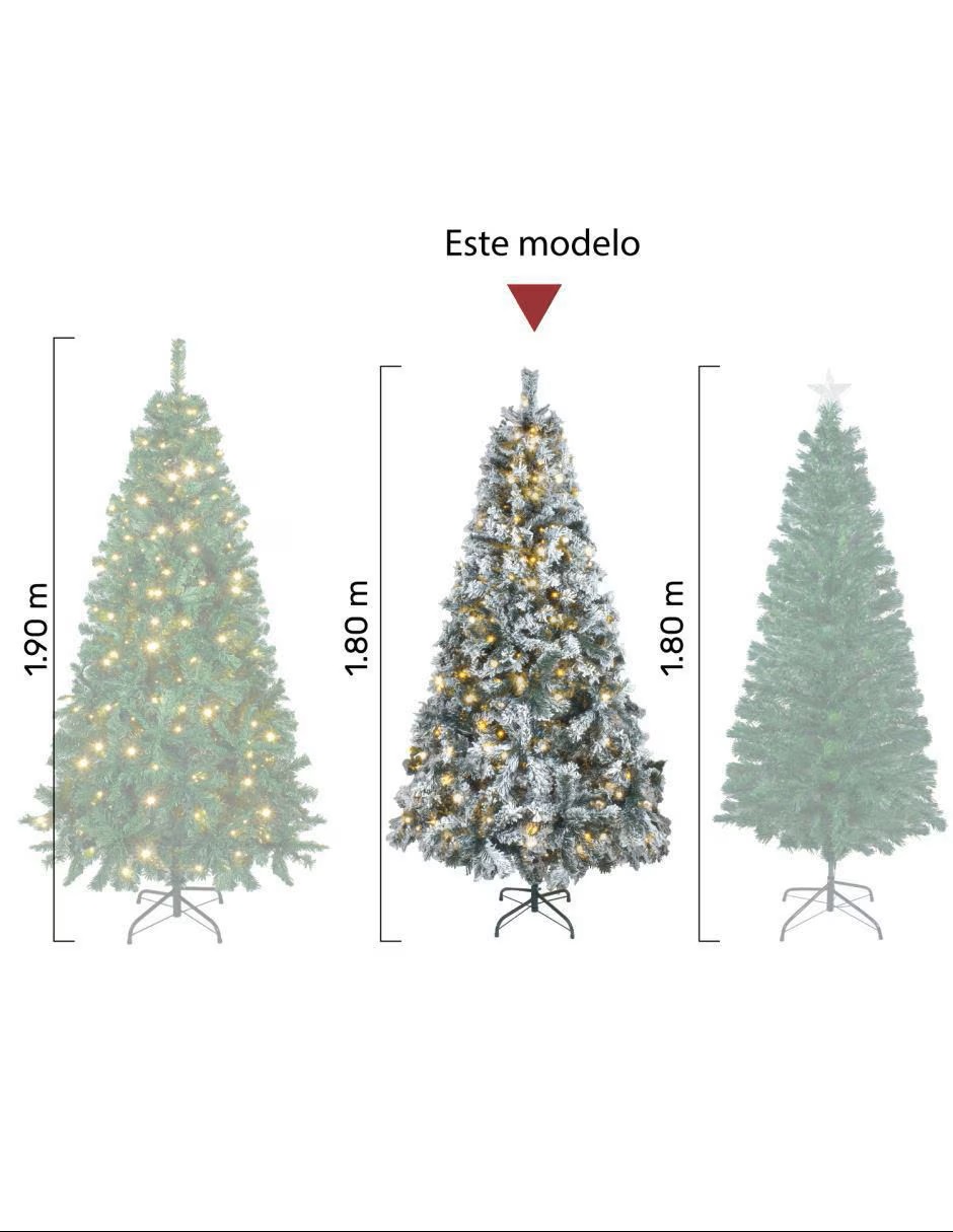 JARDIMEX Árbol de navidad con 132 luces - Imagen 2