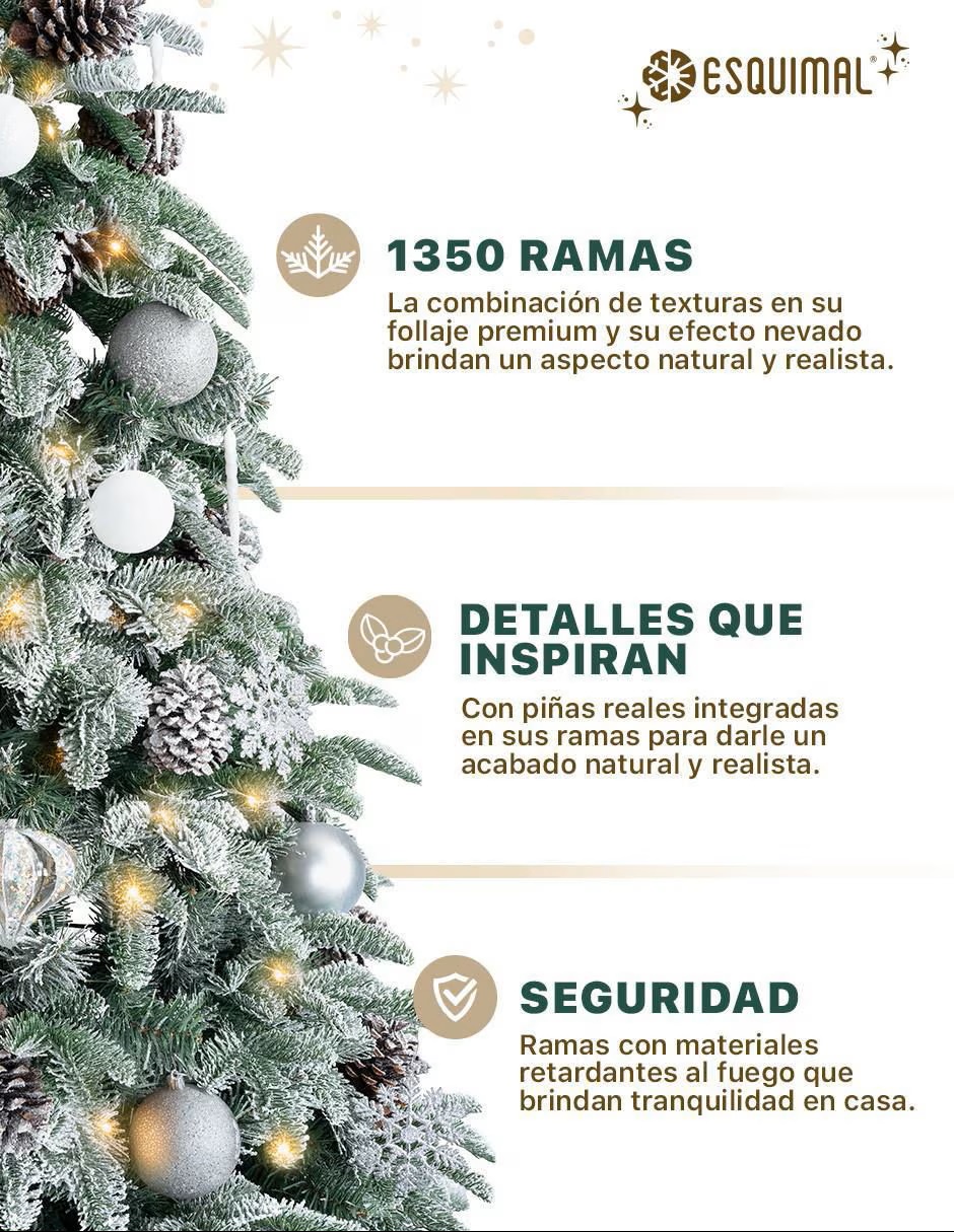 ESQUIMAL Árbol de navidad Nevado - Imagen 4