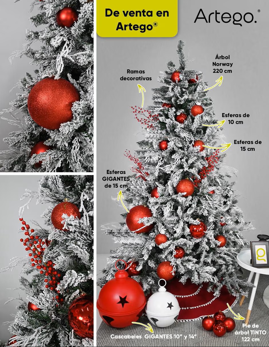 ARTEGO Árbol de navidad Norway 190 de plástico - Imagen 5