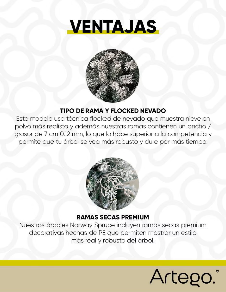 ARTEGO Árbol de navidad Norway 190 de plástico - Imagen 6